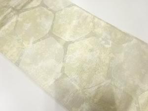 アンティーク　変わり亀甲模様織出し袋帯（材料）